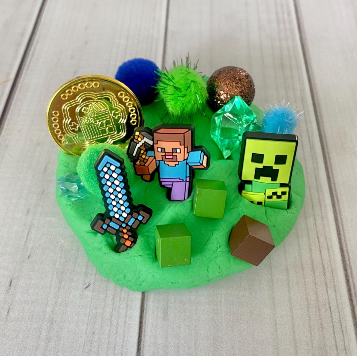 Mine Craft Play Dough Sensory Jars