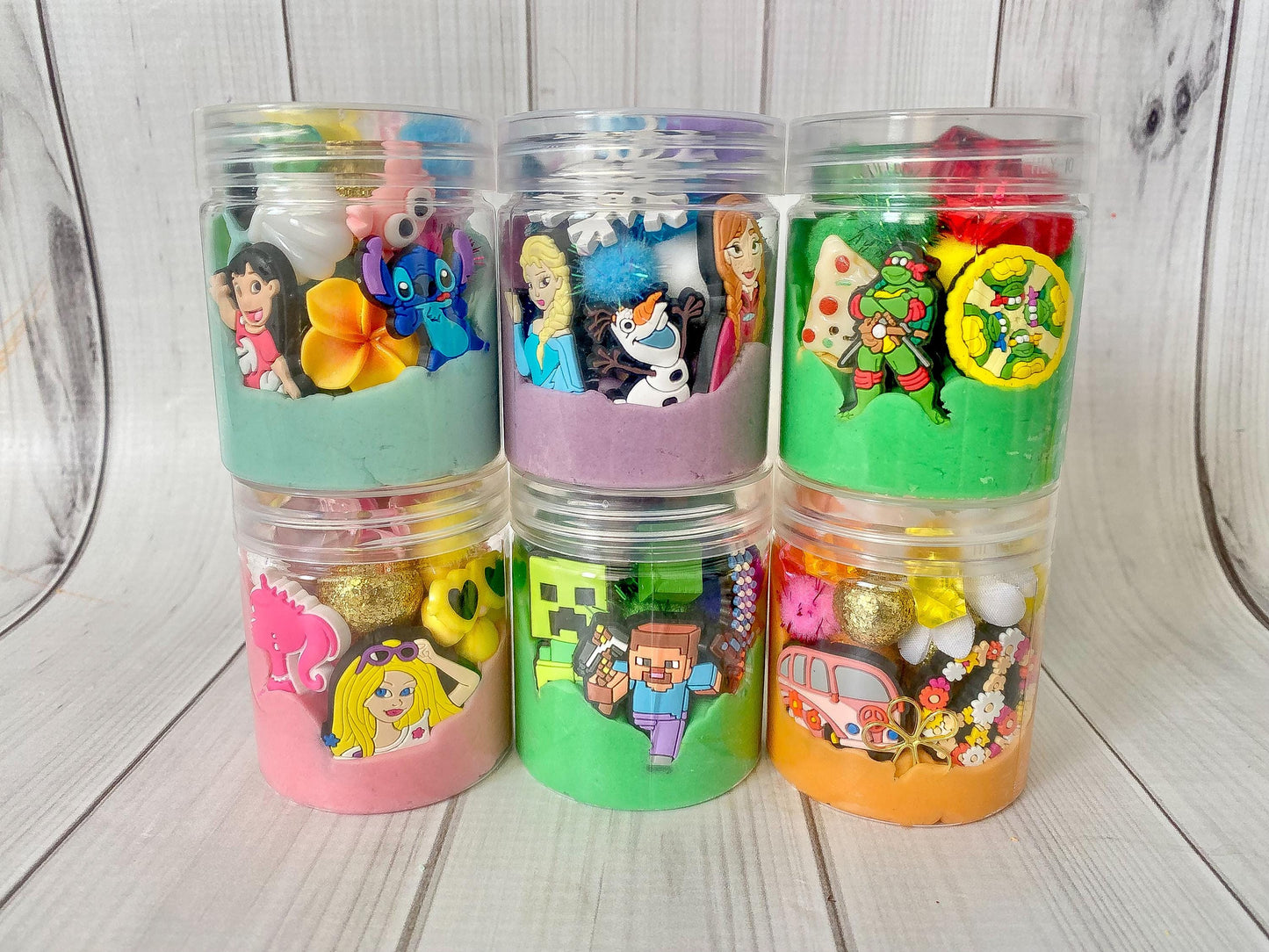 Mine Craft Play Dough Sensory Jars