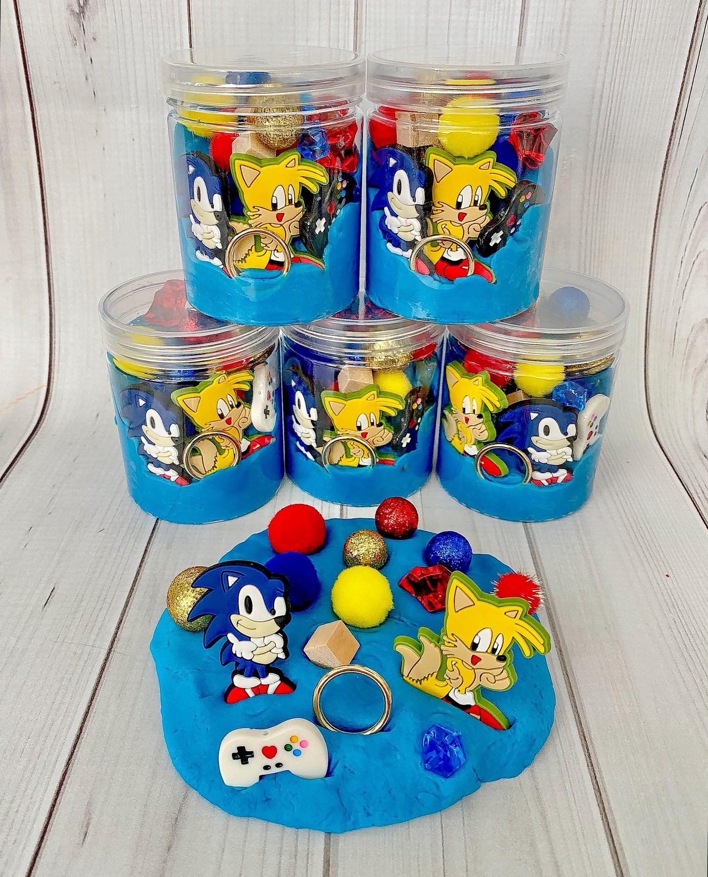 Play dough jars, homemade playdoh, playdough party favors goodie bag boy girl birthday present sensory slime, activity kids pretend play kit