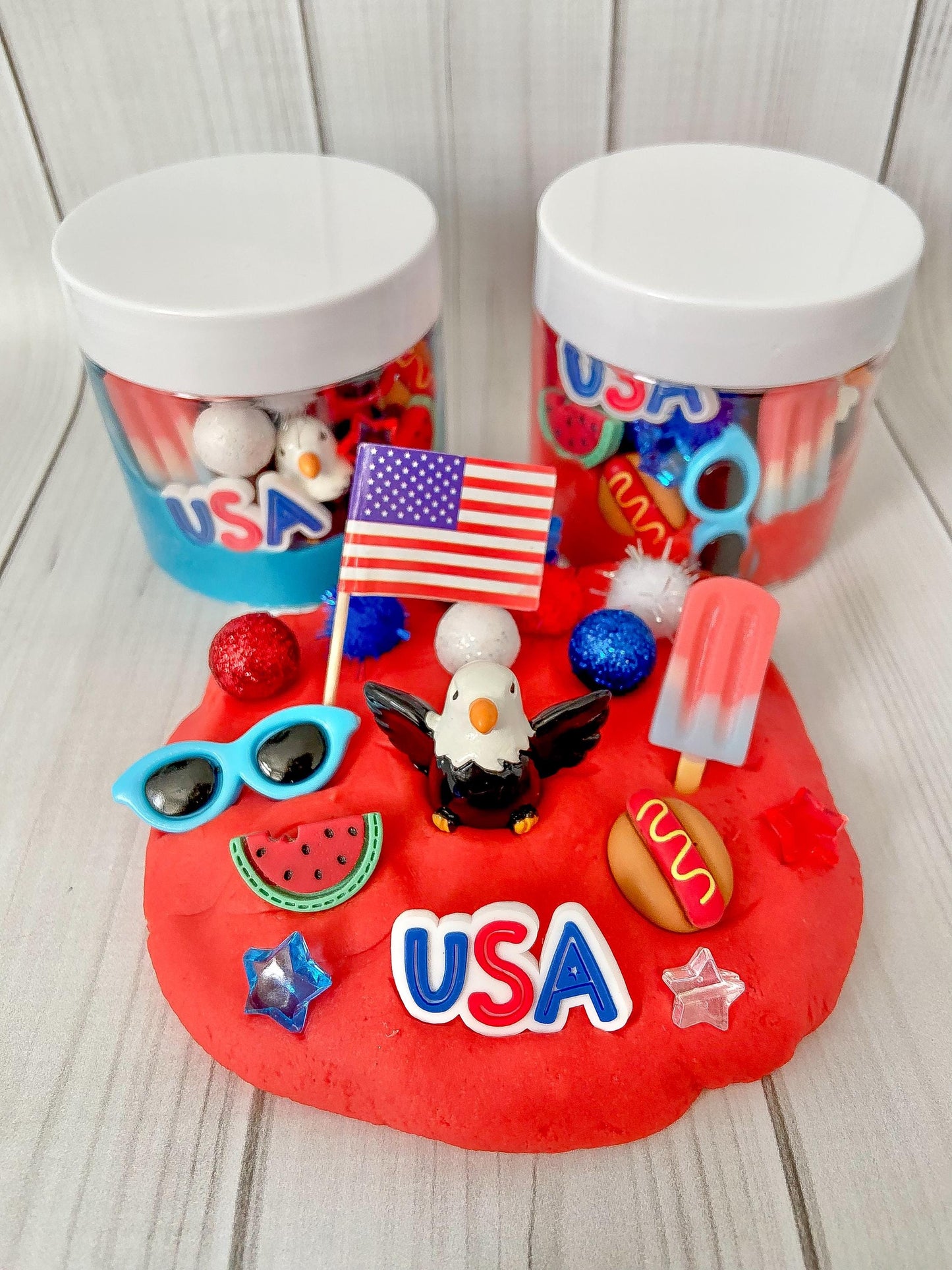 Summer Play Dough Jars