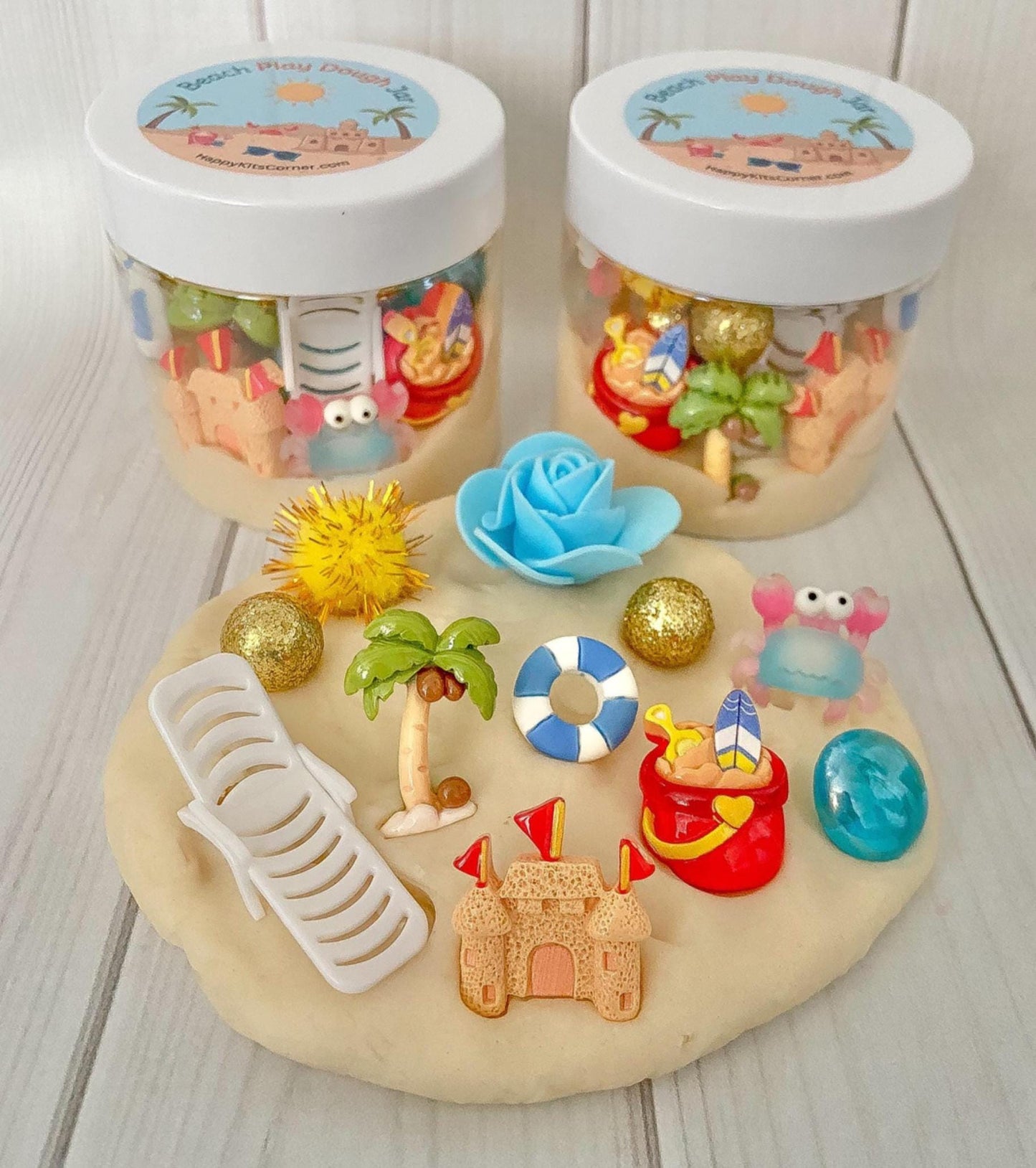 Summer Play Dough Jars