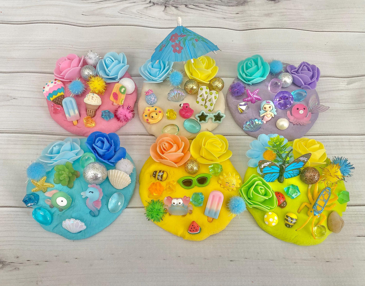 Summer Play Dough Jars