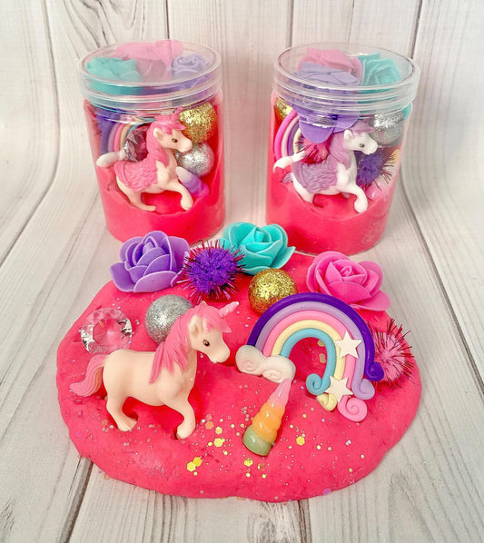 Large Unicorn Play Dough Jar