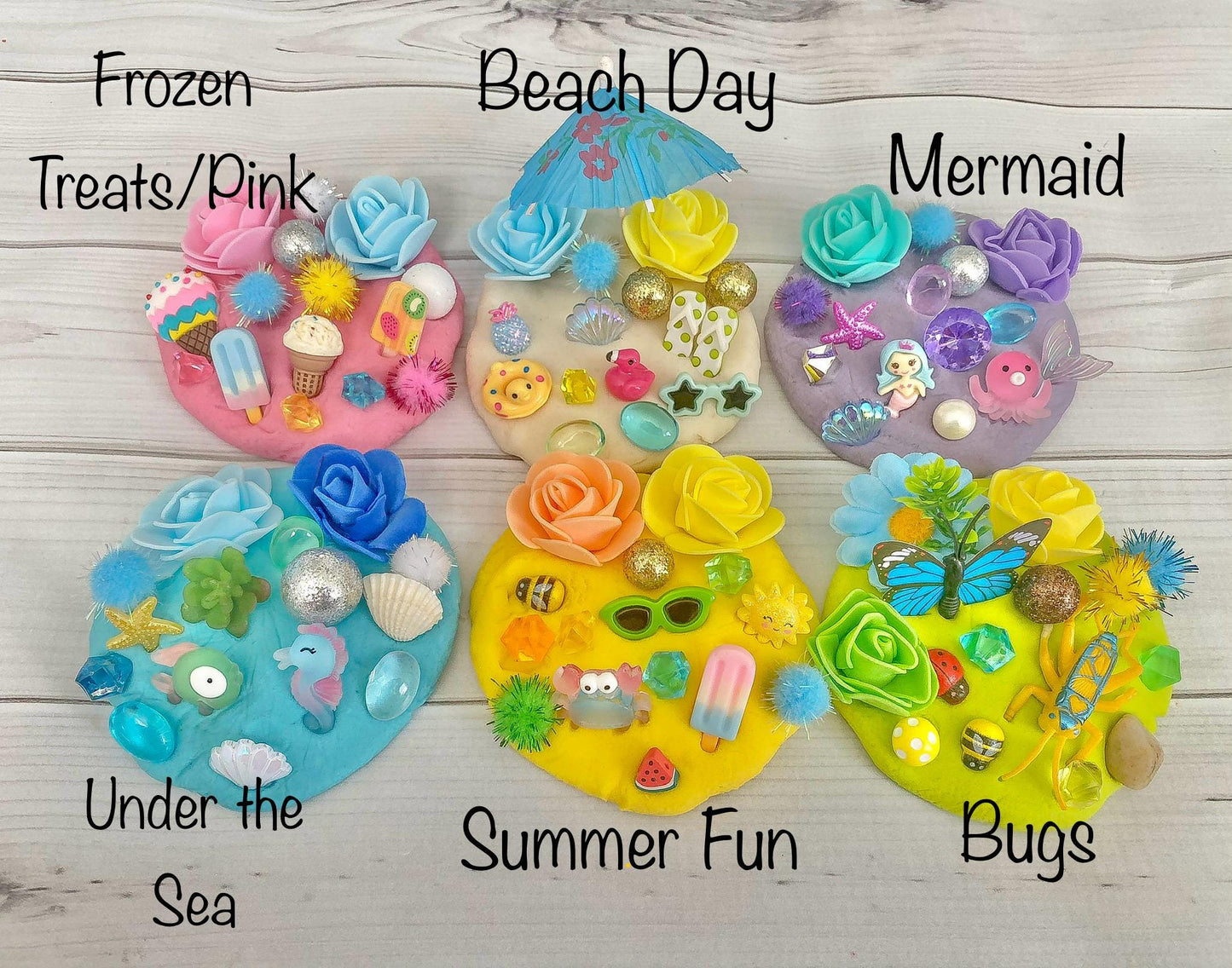 Summer Play Dough Jars
