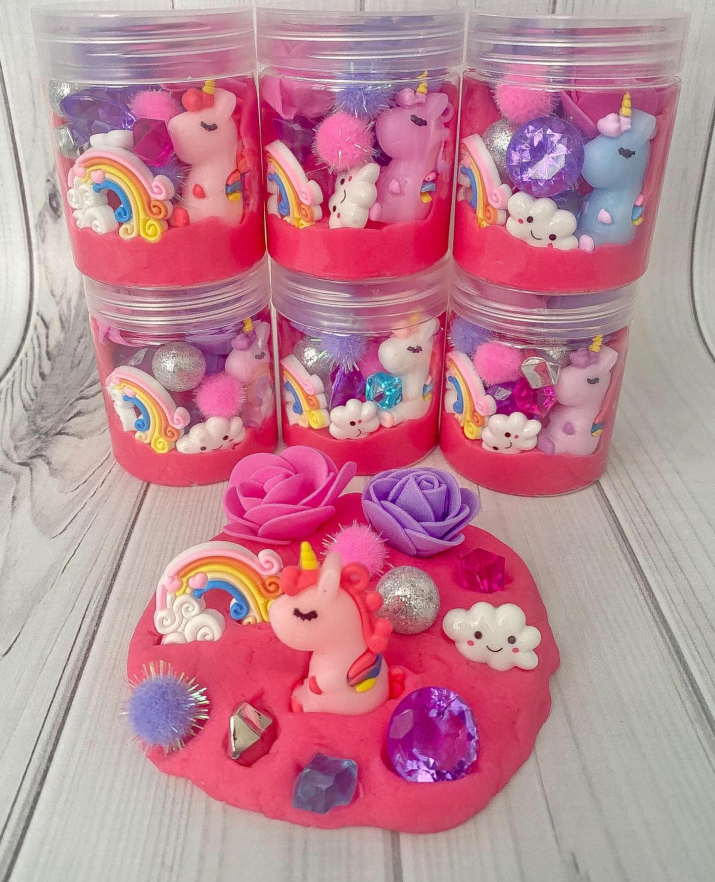 Unicorn Play Dough Jar