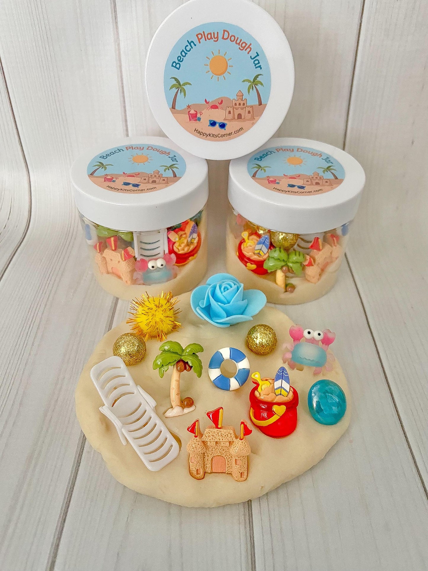 Summer Play Dough Jars