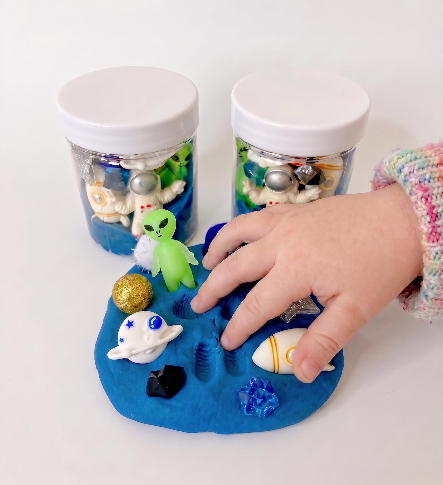 Space Play Dough Jar