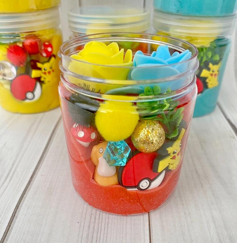 Pokemon Play Dough Jars