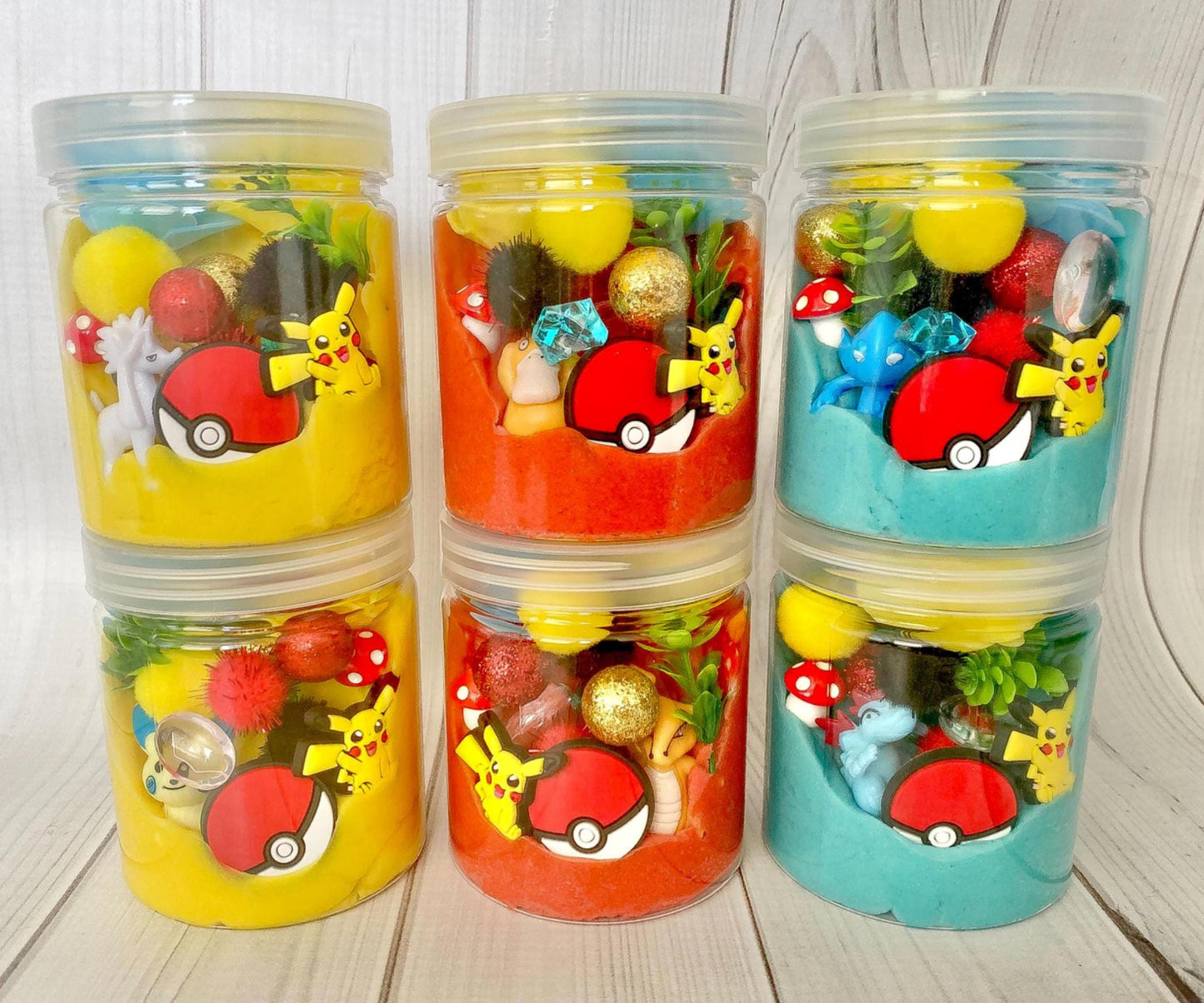 Pokemon Play Dough Jars