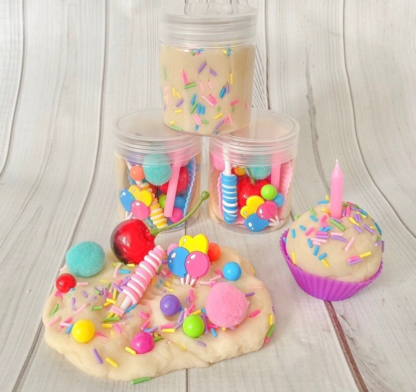Cupcake Play Dough sensory Jars