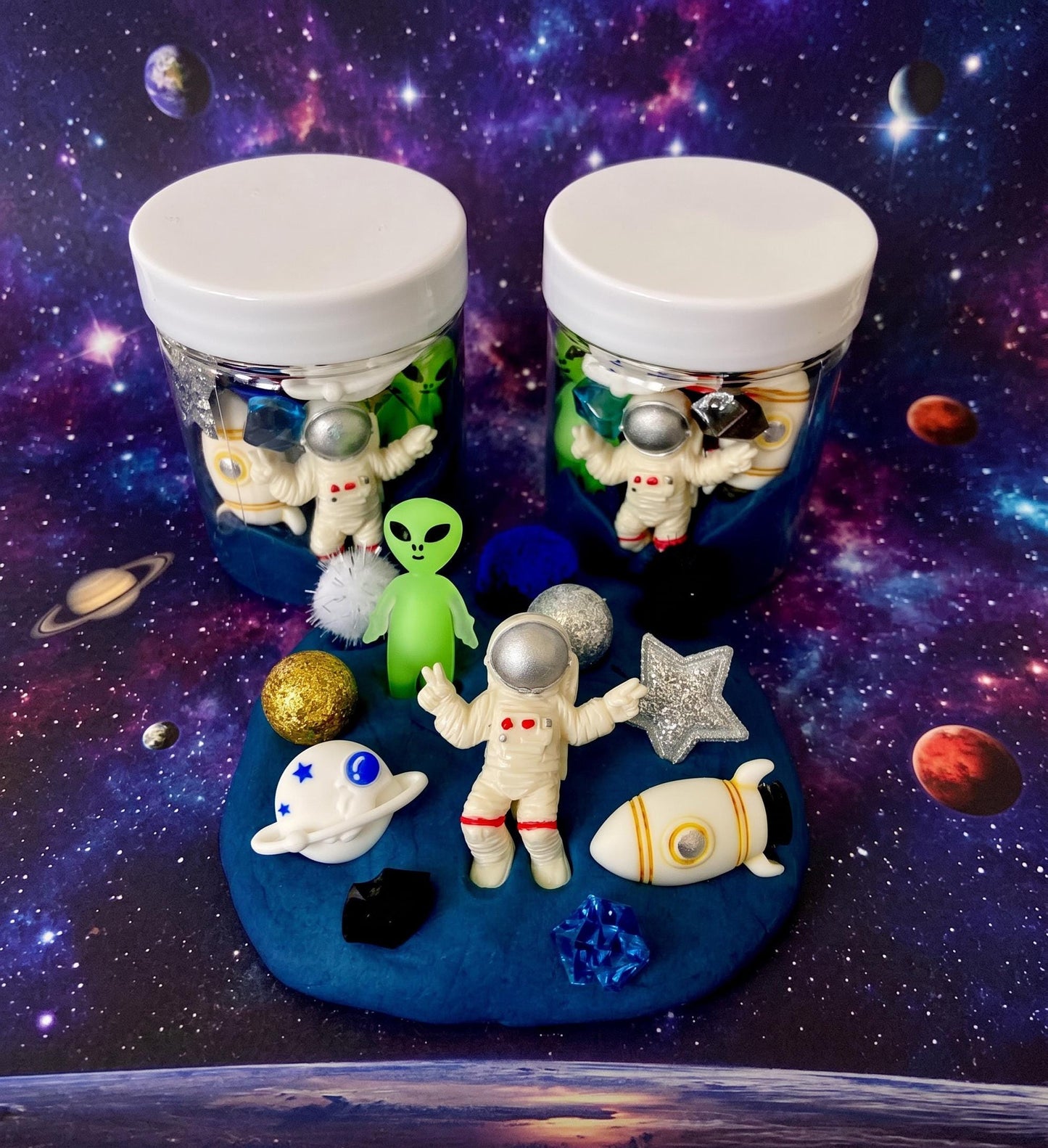 Space Play Dough Jar